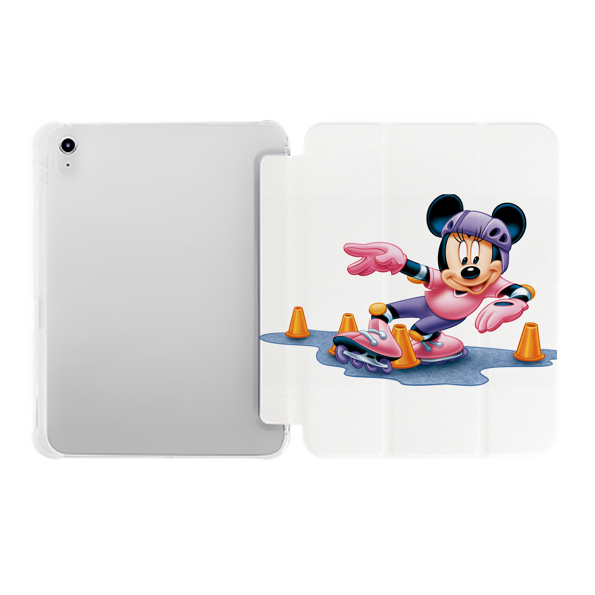（画像用） ミッキーマウス Mickey Mouse IPad ケース ペン収納付き 三つ折りスタンド PUレザー×シリコン 対応機種9.5/10.5/10.9インチ